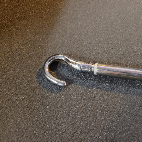 1500mm Fixed Crank Handle Pole - Chrome