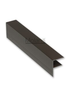 Aluminium F-Section For 25mm Polycarbonate Sheet - Brown